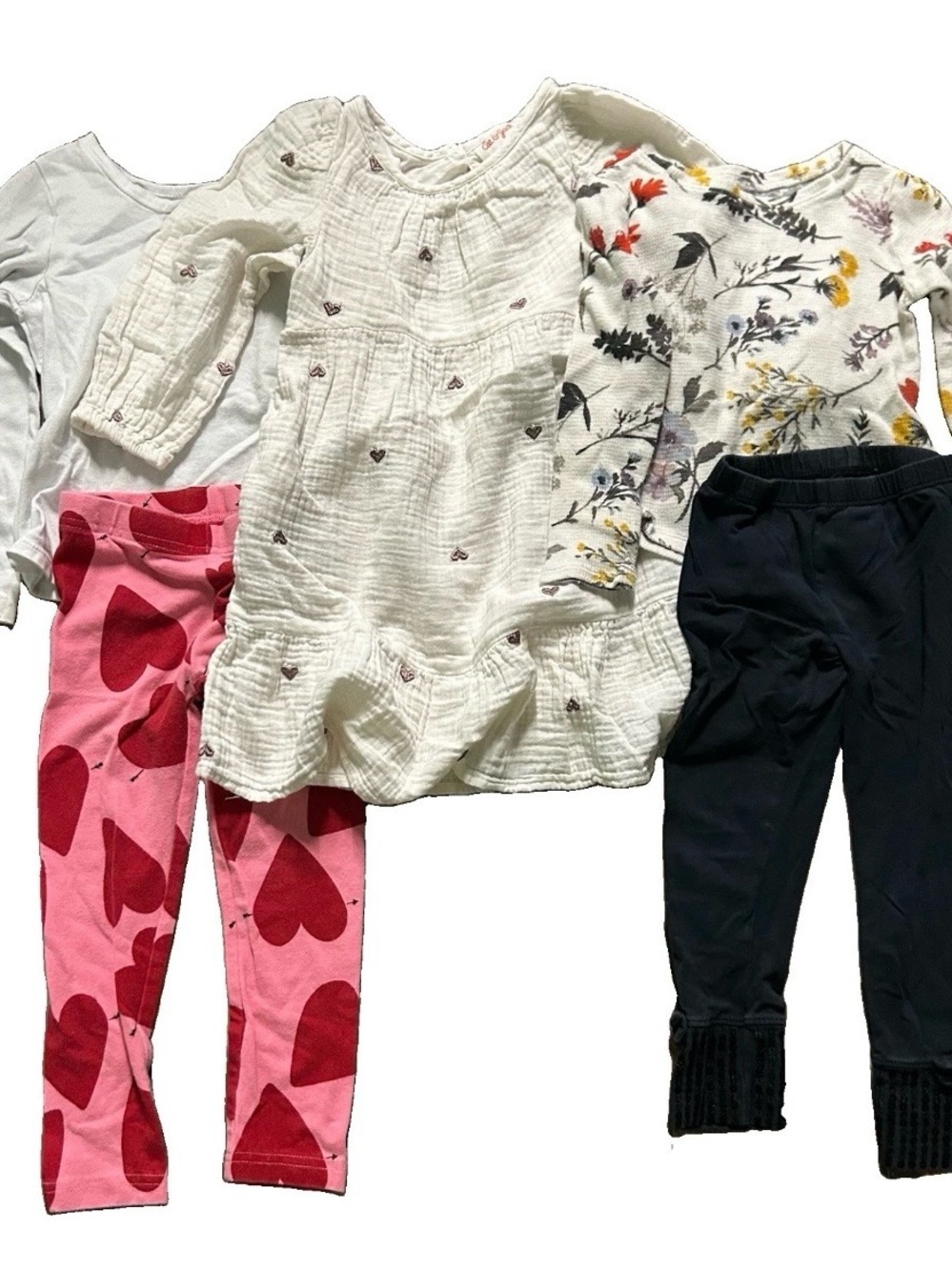 Toddler Girl Winter Clothing Long Sleeves Dress Pants Size 3T Valentine’s Day
